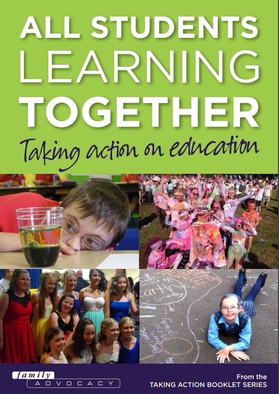 The cover of the booklet - all students learning together