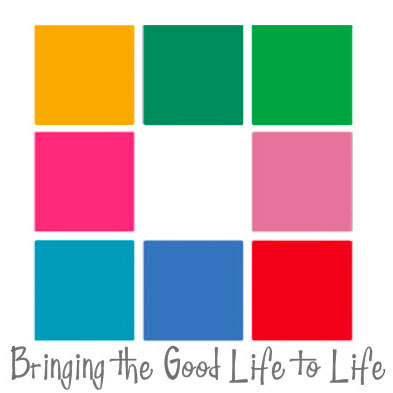 8 different coloured boxes in a square with white in the middle, Bringing the Good Life to Life