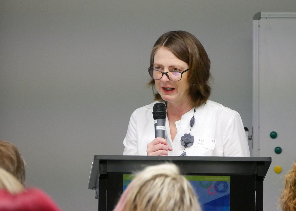 Lisa bridle presenting to a group