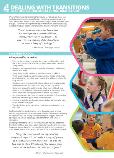 Dealing with Transitions: starting school and high school fact sheet