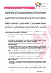 Cover Page of Using your NDIS Funding at CRU