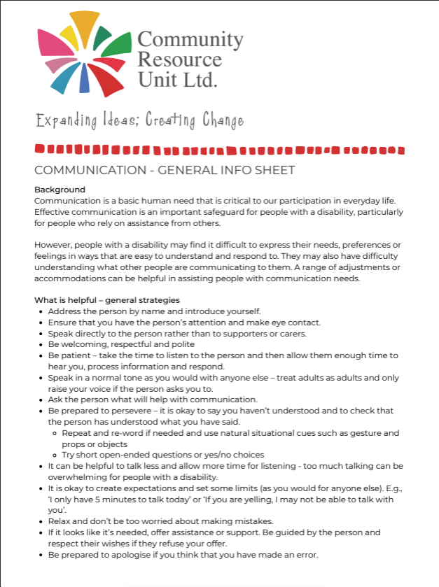 CRU Info Sheet download link