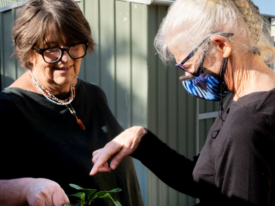 Myrtle the gardener and plant seller